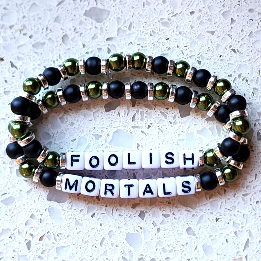Haunted Mansion FOOLISH MORTALS stretch bracelets 2pc